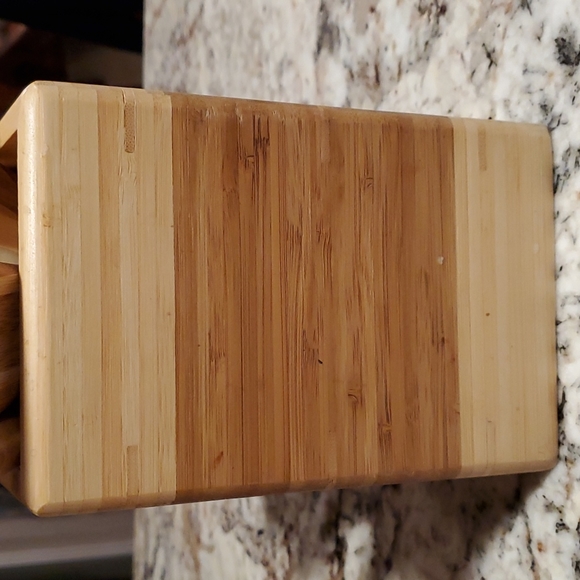 Solid bamboo set. Holder with 6 cooking utensils - Picture 2 of 9